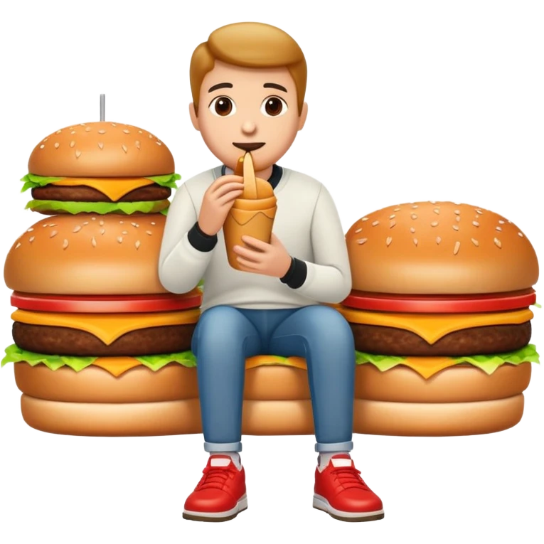 The more McDonald’s you eat the less visible your feet ￼ emoji