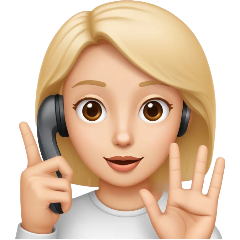 Funny face with call me hand sign emoji
