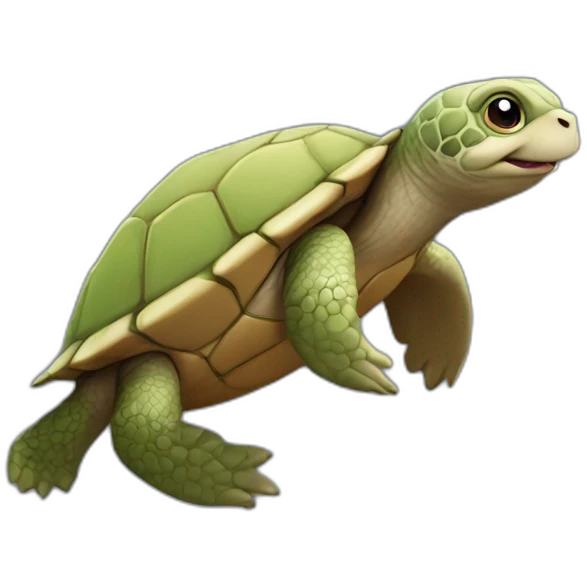 Tortue sur une loutre emoji