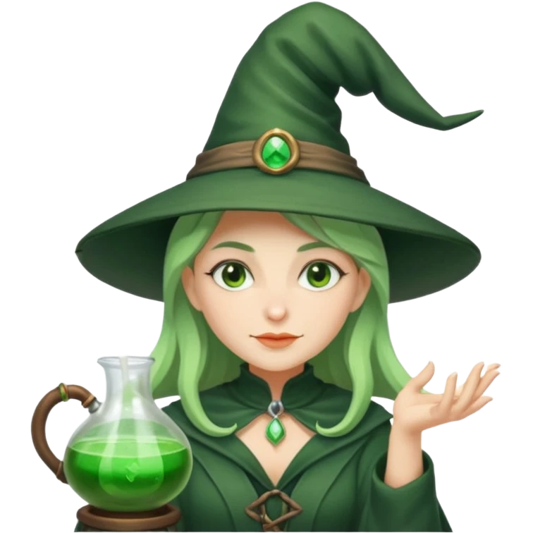 green witch cooking potion emoji