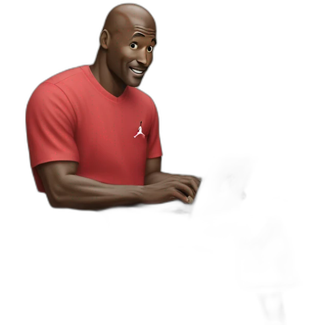 michael jordan working remote emoji