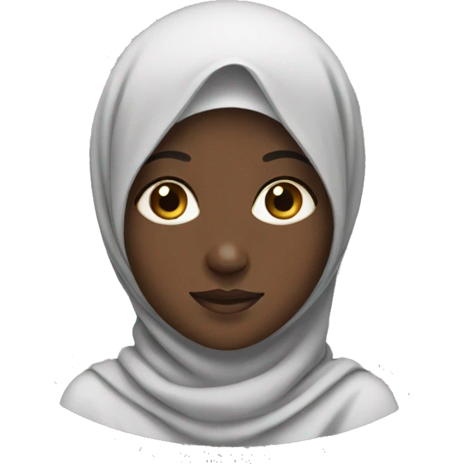 Black girl with hijab emoji