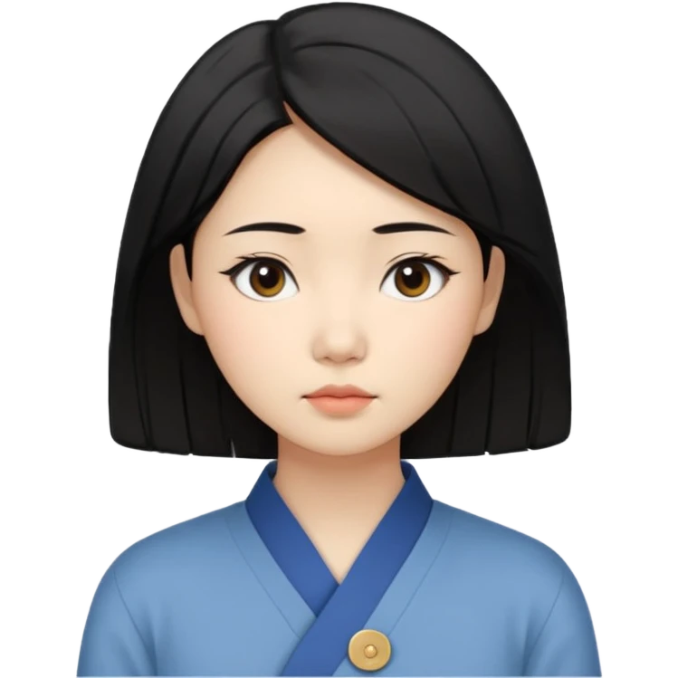 Korean woman, East Asian features,
female human face avatar only,
headshot portrait, face only,
thoughtful and calm expression, sensitive mood,
neutral face, minimal expression,
natural black hair, simple hairstyle,
clean background,
no clothes, no body, no accessories,
no cartoon, no fantas emoji