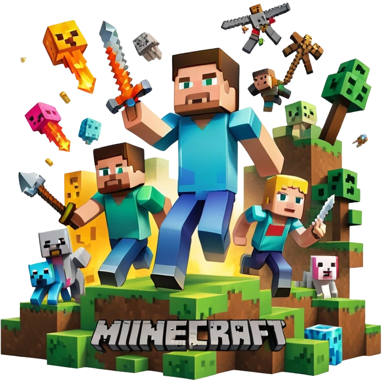 Minecraft movie poster emoji