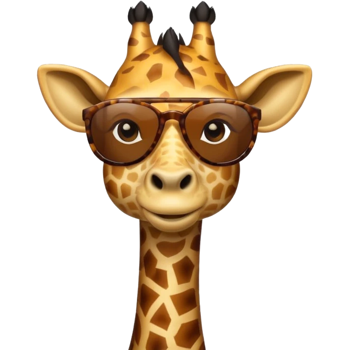 Giraffe with sunglasses ￼ emoji