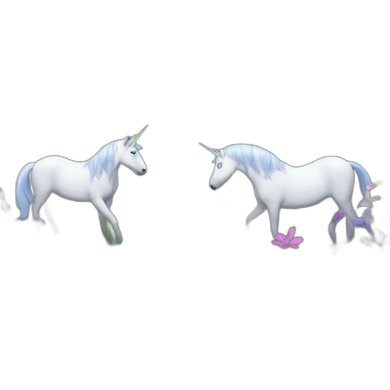 Meadow with unicorns emoji