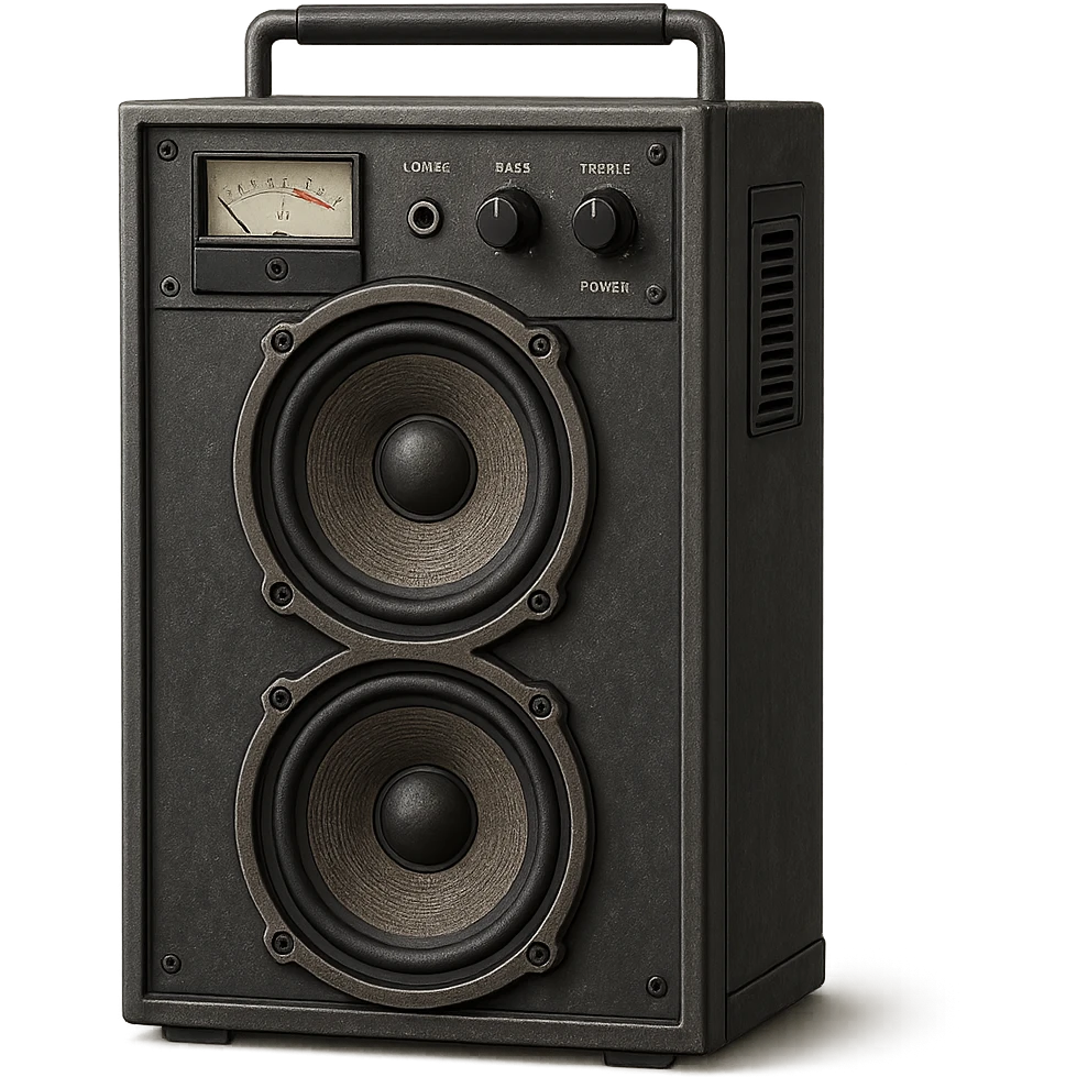 A boombox column emoji