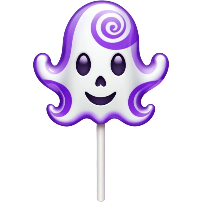 ghost lolipop purple and white emoji