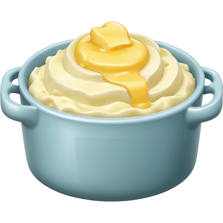 mashed potatoes with butter melting on top emoji