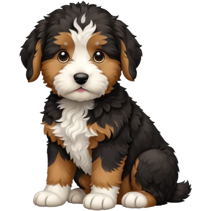 bernedoodle puppy sitting emoji