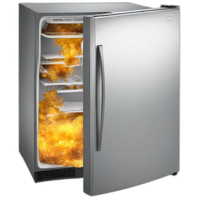 exploding fridge emoji