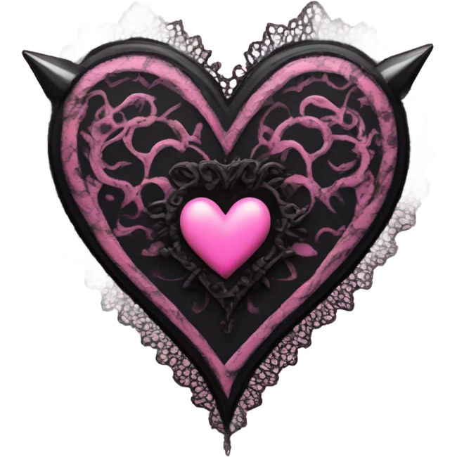 gothic pink heart emoji