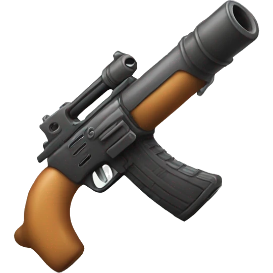 Worm with a gun emoji