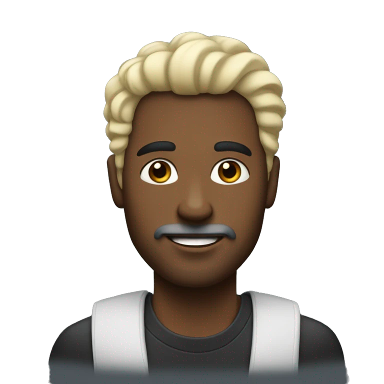 Hombre de pelo negro con una ave  emoji