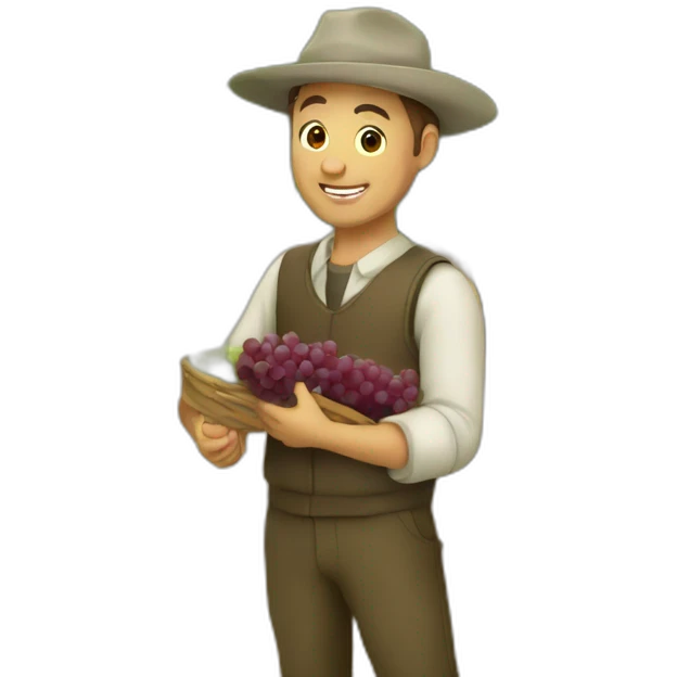 Wine picking school emoji