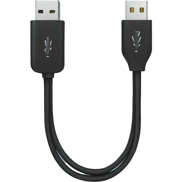Black usb cable emoji