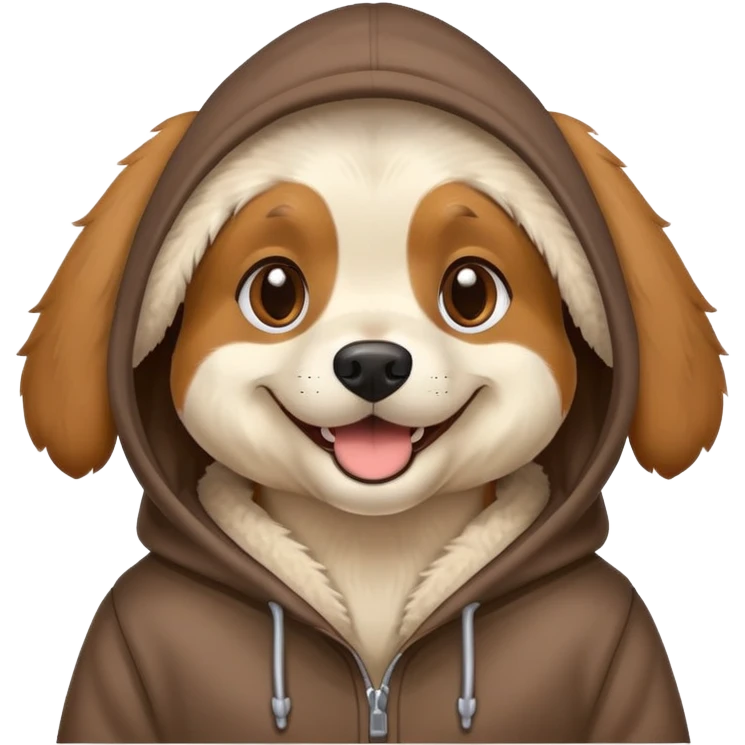 Dog wearing hoodie  emoji