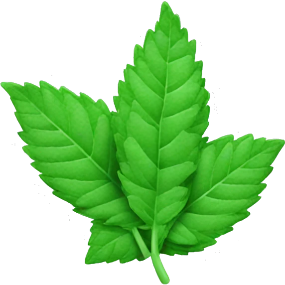 A mint leaf emoji