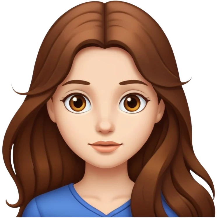 girl with long brown hair emoji