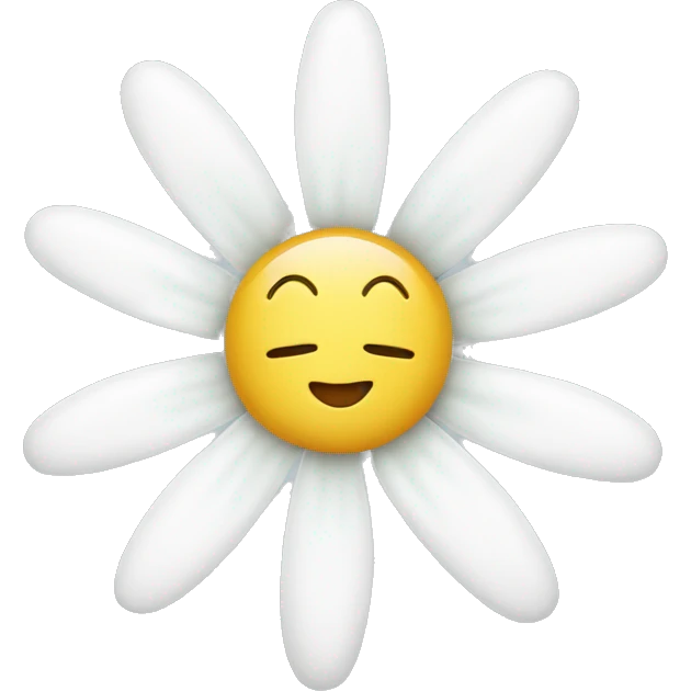 White daisy with bow emoji
