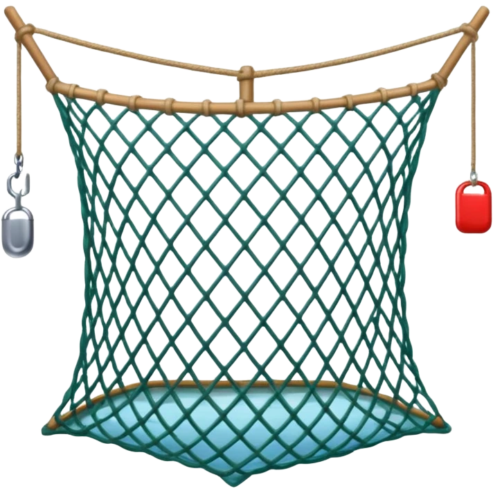Fishing net a square net emoji