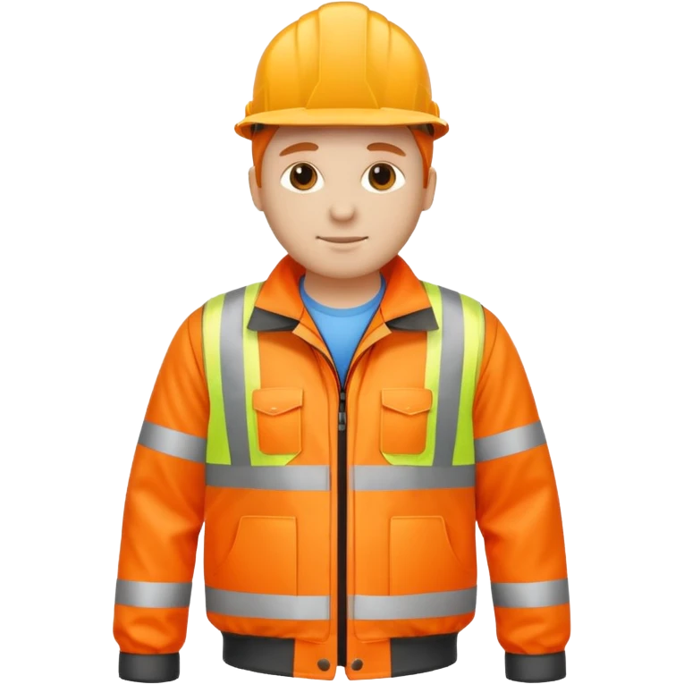 create a realistic emoji of a high-visibility jacket of a construction worker emoji