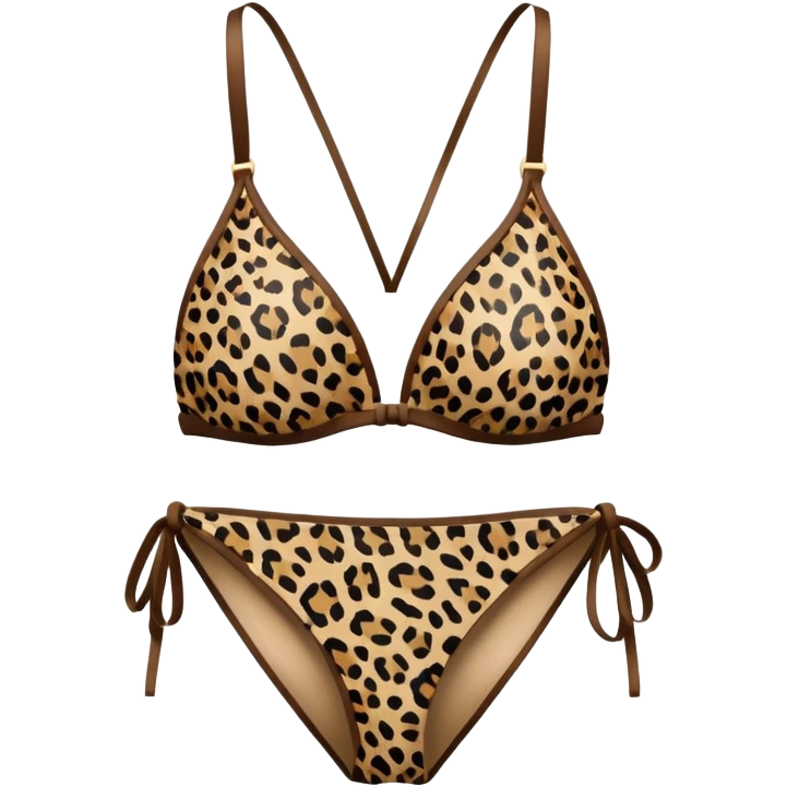 Leopard print bikini ￼ emoji