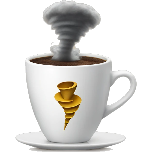 Tornado in a coffee cup  emoji