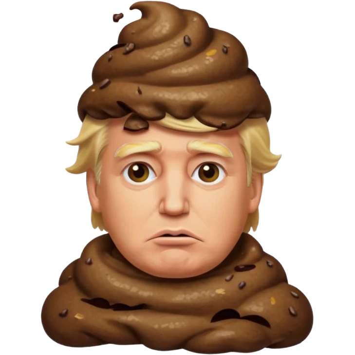 the poop emogi, a pile of poop in trumps image emoji