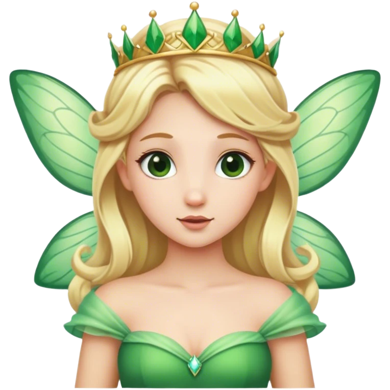 Princess fairy blond green emoji