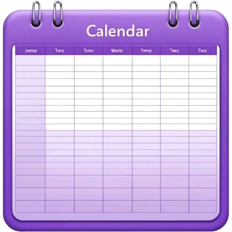 purple weekly calendar emoji