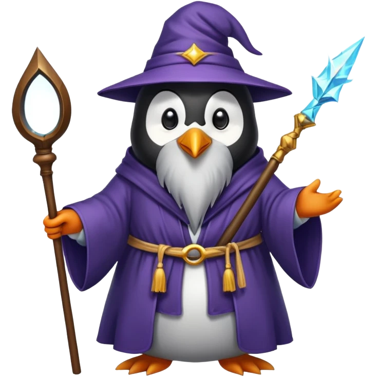 Penguin Wizard emoji