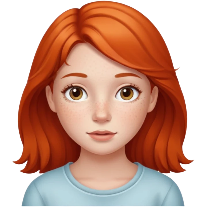 Pretty Girl with freckles emoji