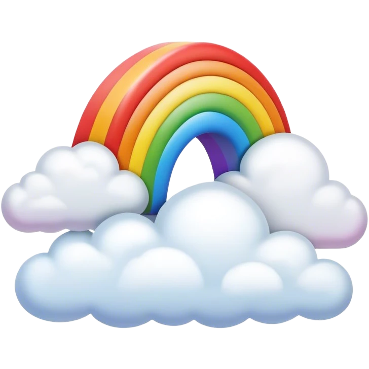 rainbow and clouds emoji