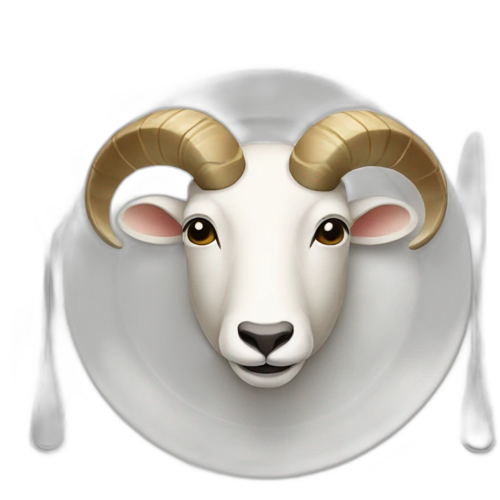 ram on a dinner plate emoji