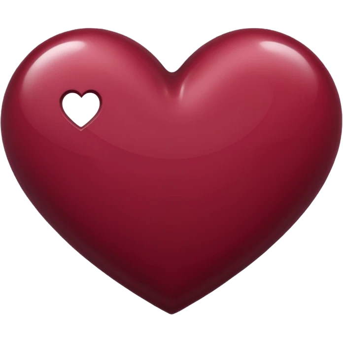 Burgundy colour heart emoji