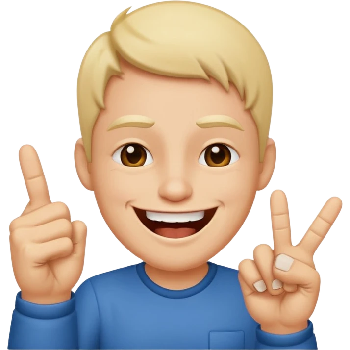 Middle finger up and laughing face emoji