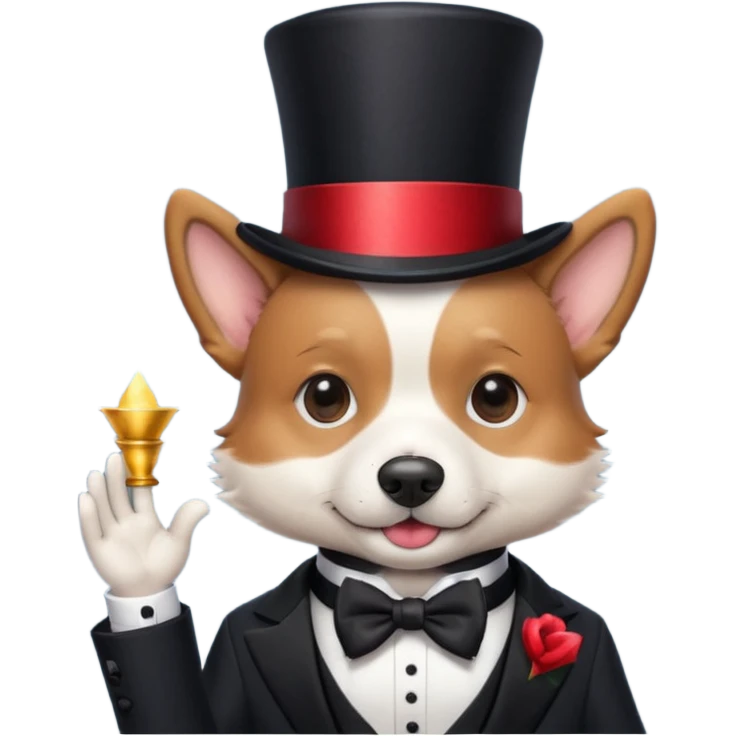 Dog magician emoji