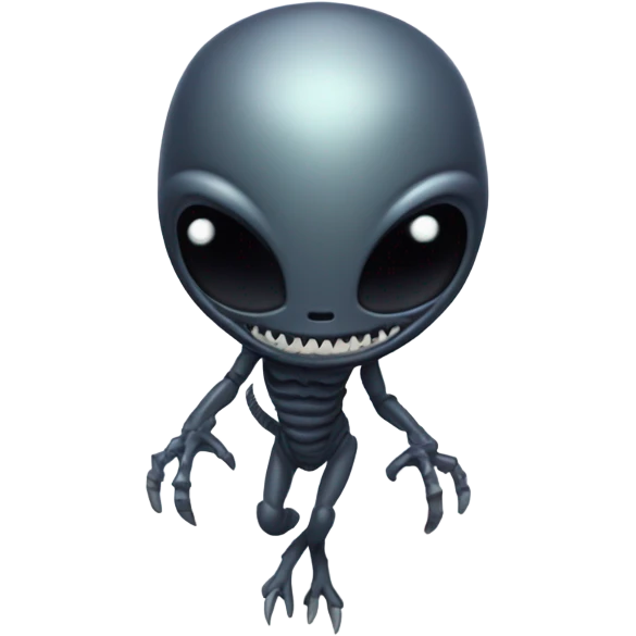  xenomorph alien in love flirty, with many hearts emoji
