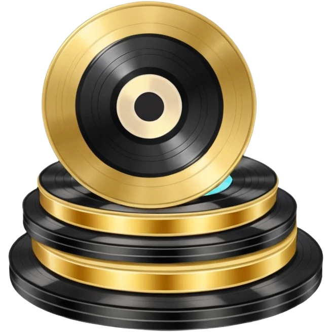 Stacked Vinyl Records gold emoji