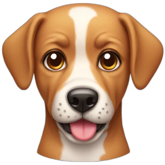 cake head dog emoji