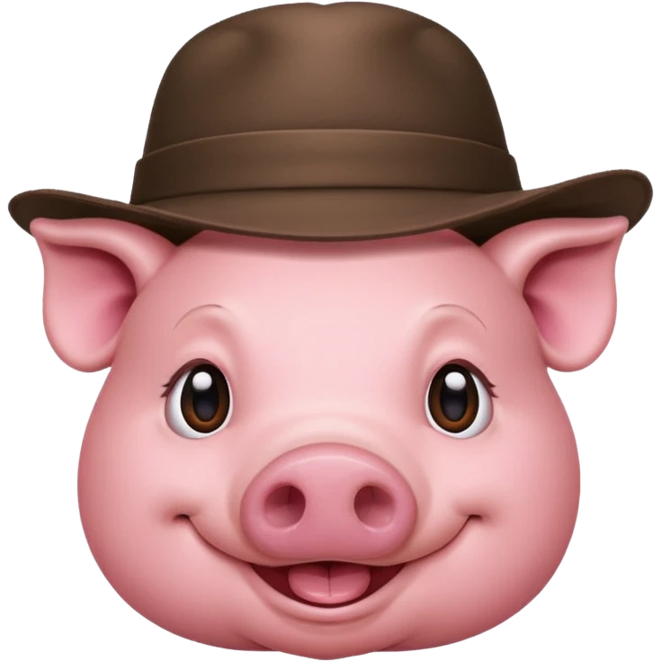 pig wear hat emoji