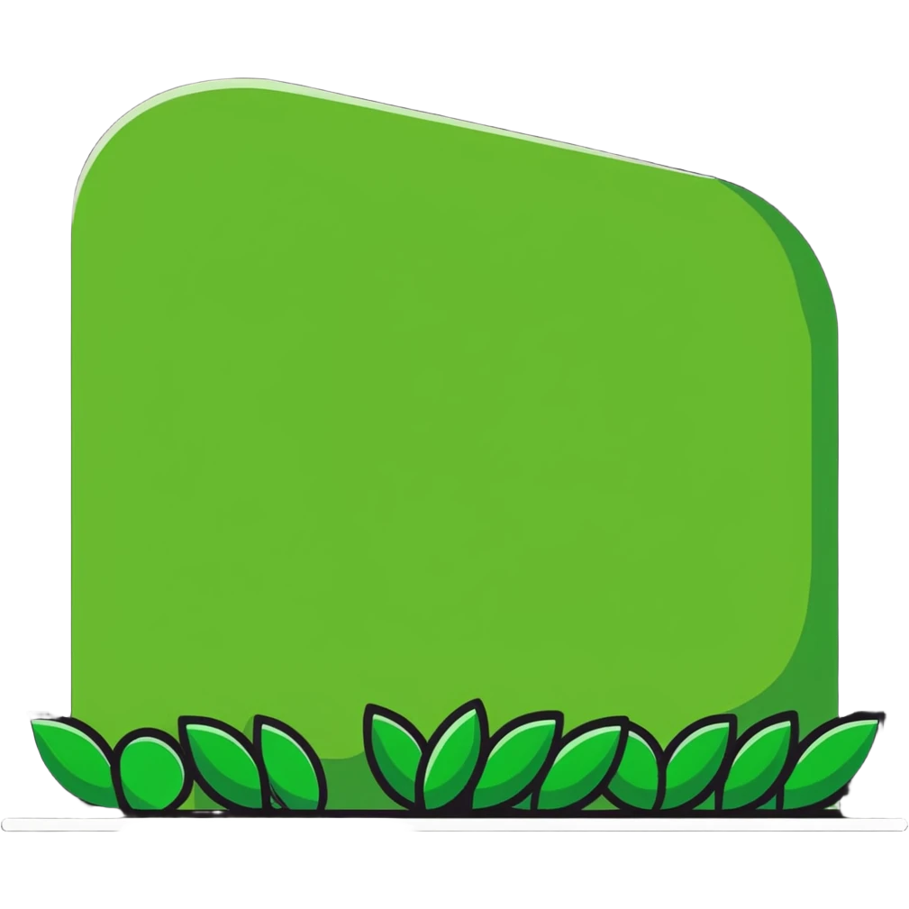hedge bush trimmed into shape emoji