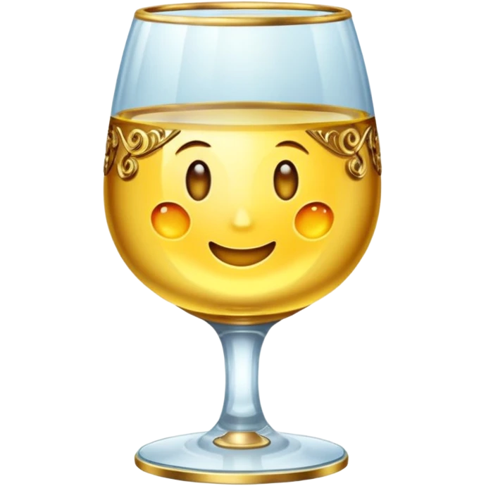 glass made of gold emoji