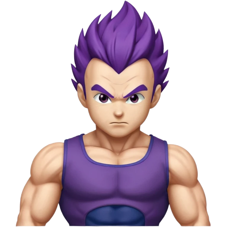 Vegeta ultra ego with purple hair emoji