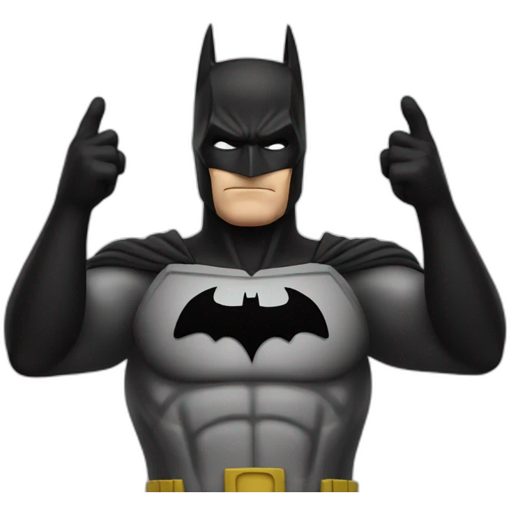 batman salute gesture emoji