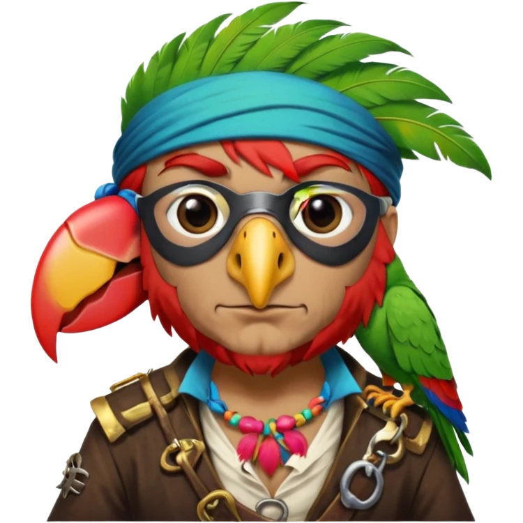 pirate and parrot emoji