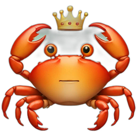 crab with crown emoji