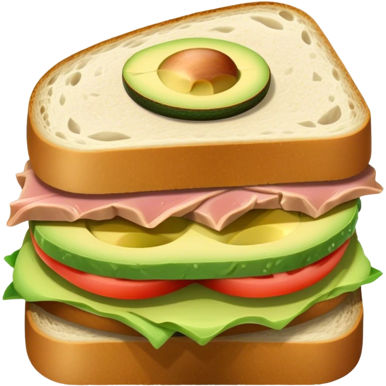 Tuna sandwich with avocado in it emoji