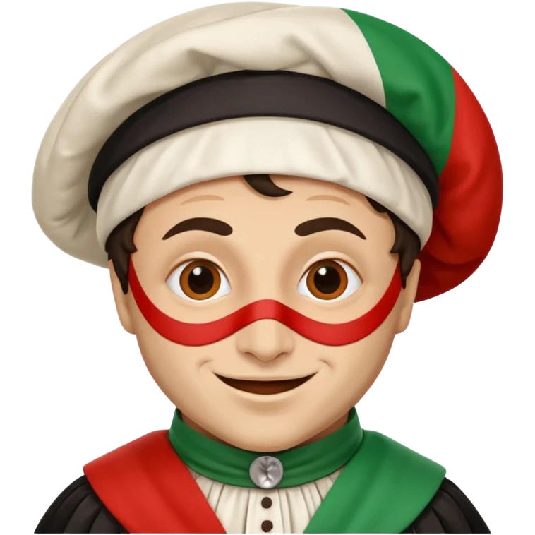pulcinella con bandiera italiana emoji